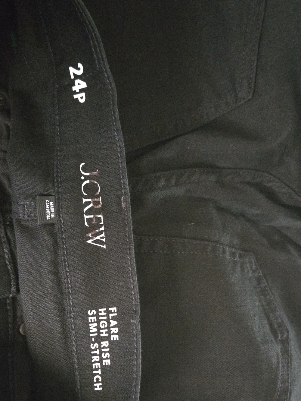 J. Crew Vintage Flare Jeans Petite 24 Black Rinse Nwot - Picture 7 of 7